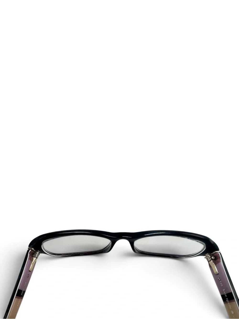 Kate Spade New York Karly Eyeglasses Black Rectangular Plaid Temples 135